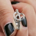 thumbnail image 2 of Lovely Gift For Girlfriend 0.55Ct Cubic Zirconia Classy Heart Ring 14k White Gold Plated 925 Silver, 2 of 2