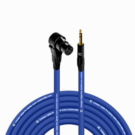Coluber Cable Right Angle XLR Female to 3.5 TRS Male Pro Microphone Connector