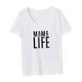 thumbnail image 4 of Camiseta para mujer verano moda suave básica camiseta para compras vacaciones calle XL, 4 of 7