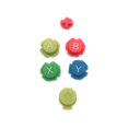 thumbnail image 1 of Translucent Housing Shell Case Colorful L R Button ABXY Directions Keys Buttons DIY Replacement Shell Case for Switch NS Joy-Con Controller (Right Button), 1 of 4