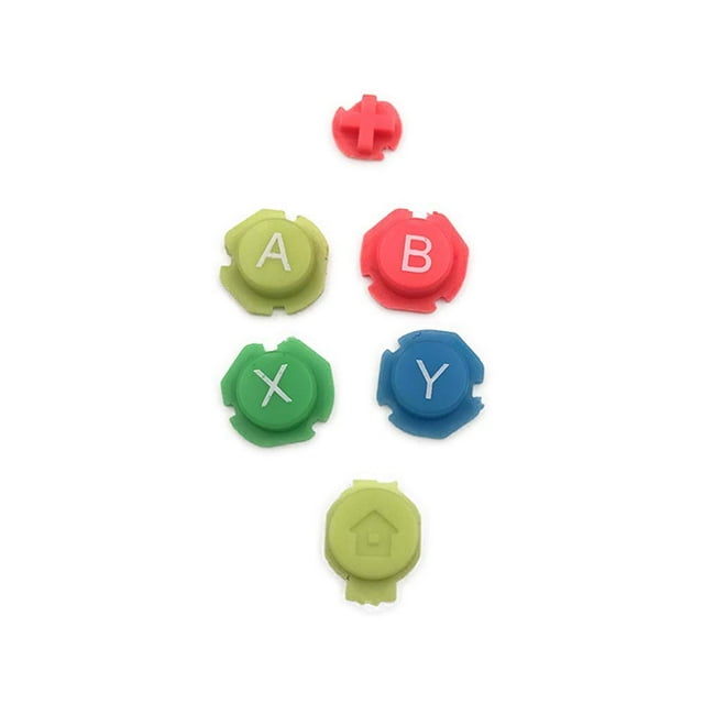 Translucent Housing Shell Case Colorful L R Button ABXY Directions Keys Buttons DIY Replacement Shell Case for Switch NS Joy-Con Controller (Right Button)