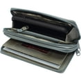 thumbnail image 6 of Marshal Genuine Leather Double Zipper Clutch Checkbook Wallet for Women #4575CF Swiss SkyBlue, 6 of 6