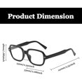 thumbnail image 3 of LJCZKA Rectangle Blue Light Glasses Women Men Computer Glasses Square Frame Anti Eye-Fatigue for Reading, Texting & Gaming, 3 of 8