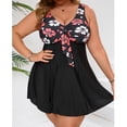 thumbnail image 6 of Enjoytime Two Piece Swimsuit for Women Modest Plus Size Tankini Flowy Swim Dress with Shorts Bathing Suit, 6 of 8