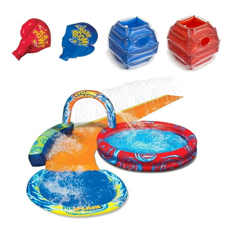 UPC: 0193802307535 | Banzai Battle Bop Pack Gloves & Bumpers and Cyclone Splash Inflatable Pool