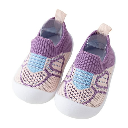 TOWED22 Toddler Sock Shoes Baby Boys Girls Slippers Shoes Sock Shoes for Toddler Cute Soft and Lightweight Outdoor Sneakers(Purple 2.5 Years)