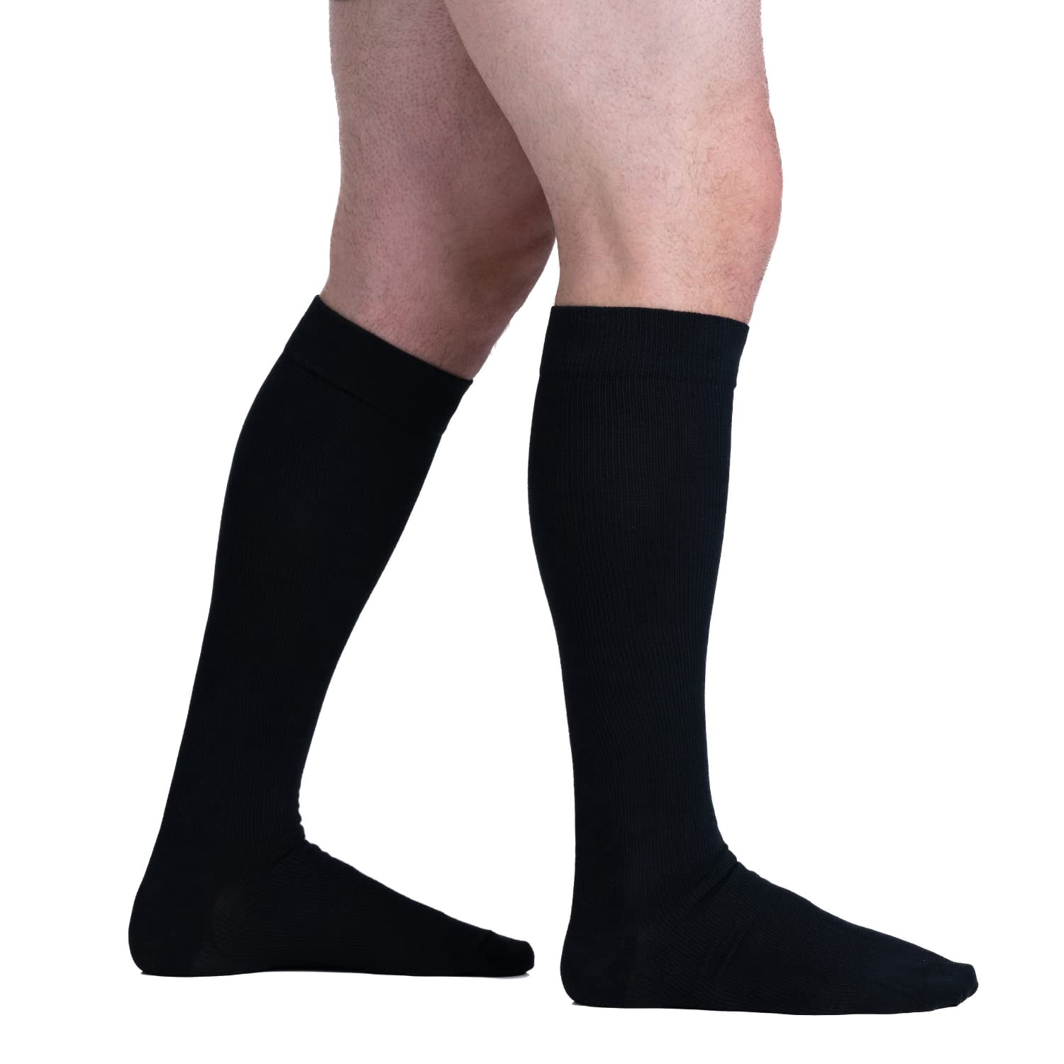 EvoNation Men & Women Knee High 15-20 mmHg Graduated Compression Cotton Socks – Moderate Pressure Compression Garment