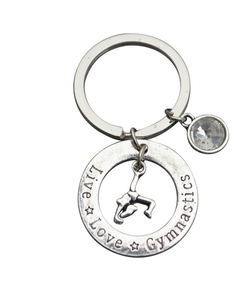 Details about   2017 fashion I Love Gymnastics keychain women men jewelry charms key ring #63 