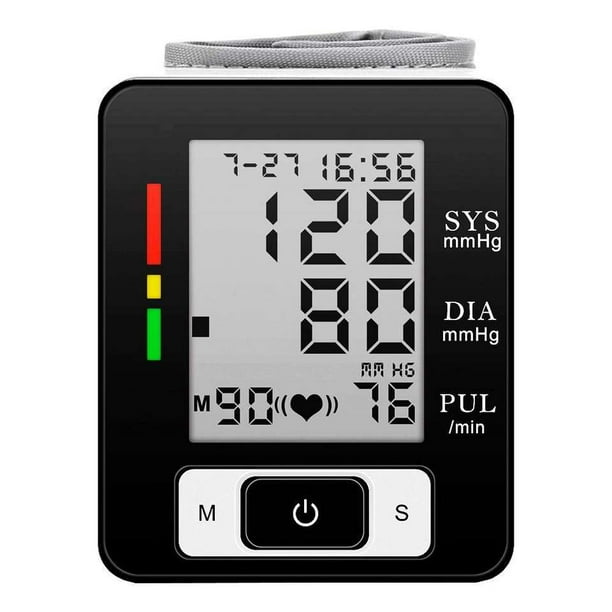 Monitor de presión arterial para uso doméstico, máquina de BP digital automática con manguito grande para la parte superior del brazo, pantalla LCD,