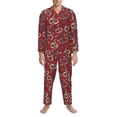 thumbnail image 3 of Lsque Snake Pattern Long Sleeve Pajama Set for Men - Soft 2-Piece Sleepwear and Loungewear Set with Pockets, Comfy Nightwear-XX-Large, 3 of 7