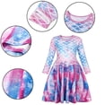 thumbnail image 5 of WOLLED 3-11 Years Girls Summer long Sleeve Dresses for Kids Toddler Casual Swing Sundress Twirl Swing Dress, 5 of 11