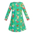 thumbnail image 3 of Girls Dress Green Christmas Candy Canes X-mas Tree 8, 3 of 6
