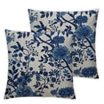 thumbnail image 2 of Nawypu BQ Cushion Cover Blue and White Porcelain Chinoiserie Pattern Pillow Cover Decorative Pillow Case Blend Square Throw Pillow Cover Cushion for Couch Car Home 2pcs, 2 of 6