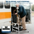 thumbnail image 4 of Bed Step Stool for High Bed for Elderly, Bed Rails with Adjustable Height Bed Step Stool, Bed Safety Rail Up to 450 Lbs with Handicap Grab Bars & LED Light for Fall Prevention for Bedside, Bathtub, 4 of 8