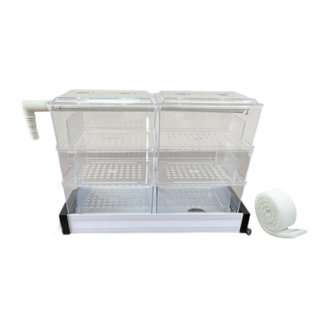 S SERENABLE Overflow Box for Aquarium 3 Layer Top Mounted Drip Tray Overflow Pipe 6 Boxes