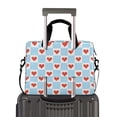 thumbnail image 2 of FORMRS 16" Laptop Bag Carrying Sleeve Case with Handle Travel Shoulder Briefcase, Light Blue Checkered Heart, 2 of 8