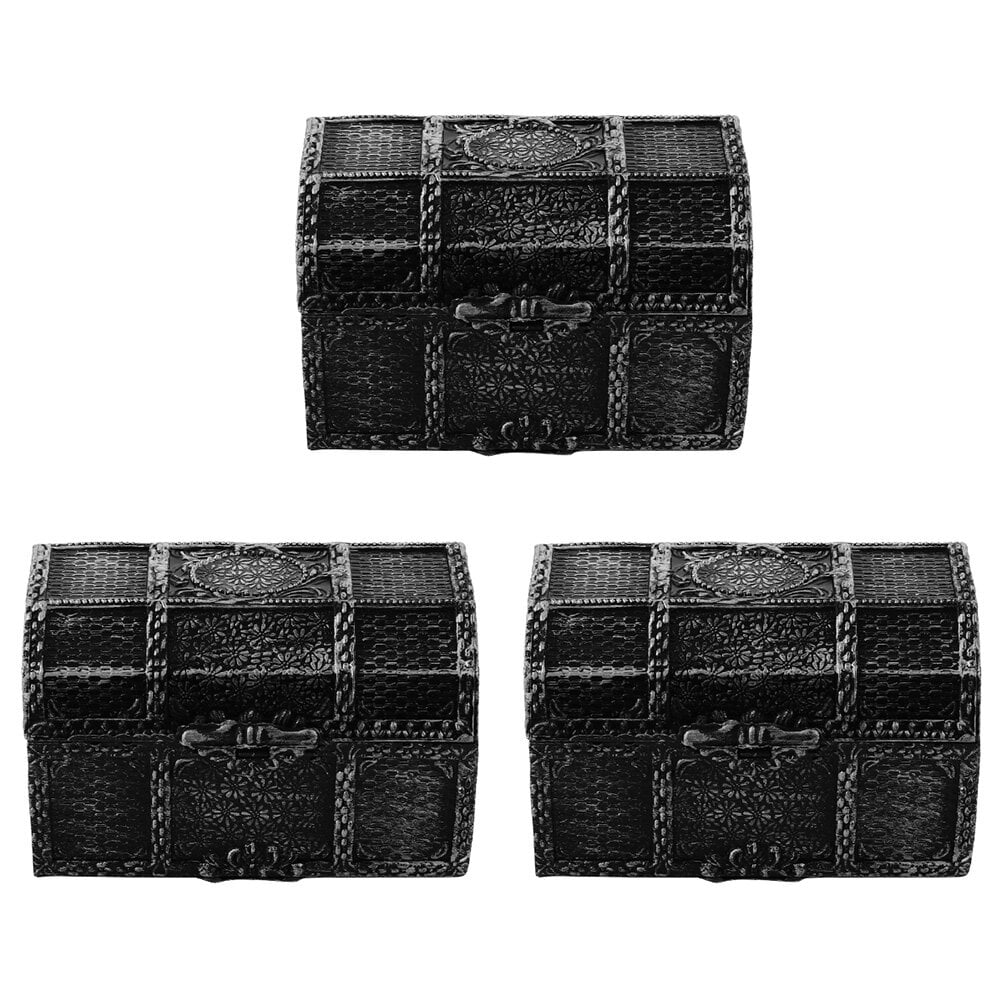 NUOLUX 3pcs Pirate Treasure Chests Treasure Boxes Children Playthings