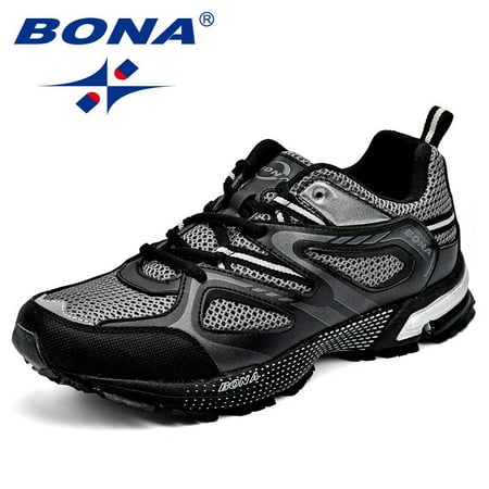 

BONA Men s Mesh Running Shoes Fashion Breathable Non Slip Sports Lace-Up Walking Sneakers For Winter Outdoor