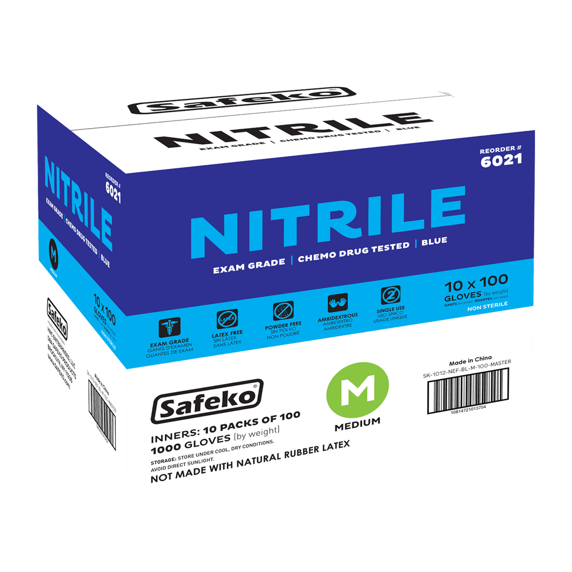 Safeko - Nitrile Examination Glove - BLUE - 4 Mil