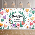 thumbnail image 6 of Yatrandify Floral Design Thank You Banner Heart Pattern Decorative Element Appreciation Message for Employee Recognition Event Celebration Office Decor, 6 of 8