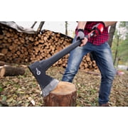INTERTOOL 2.8 lbs Steel Chopping Axe with 35-inch Shock Absorbing Handle, Tree Felling Axe HT08-0264
