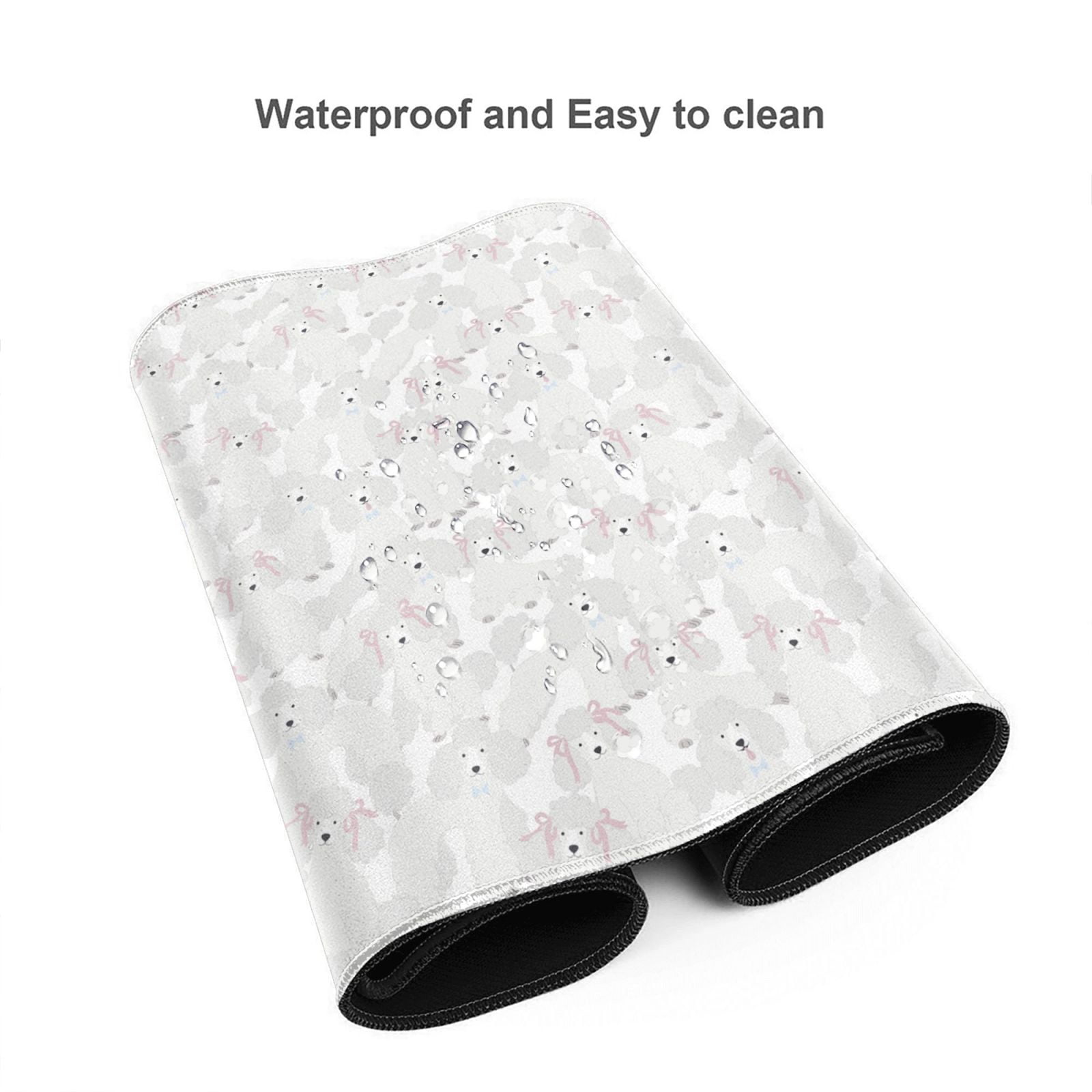 Kdxio Cute Poodle Dog Print Large Gaming Mouse Pad,Non-Slip Base,Water Resist Keyboard Pad for Gamer,Office & Home,29.5 x 15.8 in