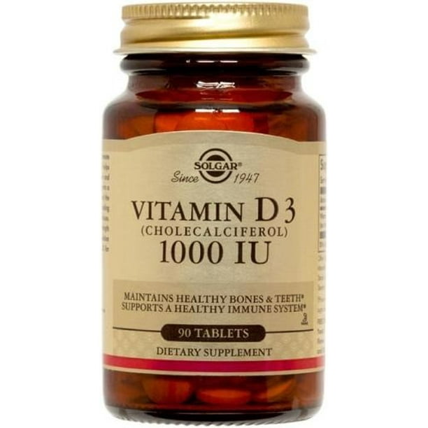 Solgar Vitamin D3 Cholecalciferol 1000 IU 90 Tablets