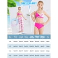 thumbnail image 4 of 3Pcs Teens Girl Summer Adjustable Strap Bikini Swimsuit Set Tropical Floral Bathing Suit Swimwear With Mesh Pant 9-16Y, 4 of 8