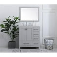 thumbnail image 6 of Elegant Decor Irene 32" Solid Wood and Stone Single Bathroom Vanity in Gray, 6 of 8