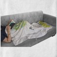 thumbnail image 5 of City Park Trees Soft Flannel Fleece Throw Blanket, Bicycle Stairs Bird Nest Silhouette Print, Cozy Plush for Indoor and Outdoor Use, 70" x 90", Multicolor, by Ambesonne, 5 of 5