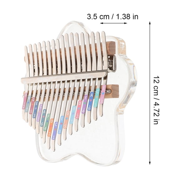PAMINGONO Kalimba Finger Thumb Piano Kalimba Acrylic 1Pcs Musical Instrument for Travel