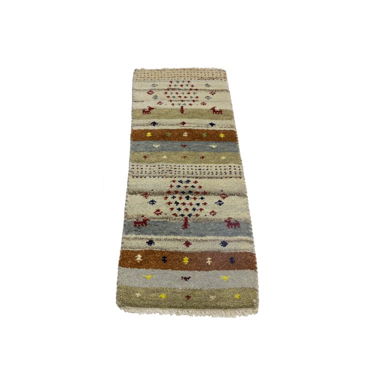 Magic Rugs Multicolored Tribal 1'4X3'9 Indo-Gabbeh Oriental Rug