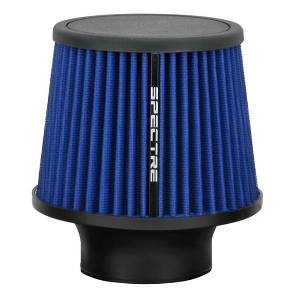 Spectre Universal Clamp-On Air Filter: High Performance, Washable Filter: Round Tapered; 3 in (76 mm) Flange ID; 6.5 in (165 mm) Height; 6 in (152 mm) Base; 4.75 in (121 mm) Top, SPE-9136