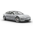 thumbnail image 6 of Rwraps Ashlar Brick Battleship Grey Gloss Vinyl Film Wrap 59in x 8ft Vinyl Vehicle Car Film Sheet, 6 of 9