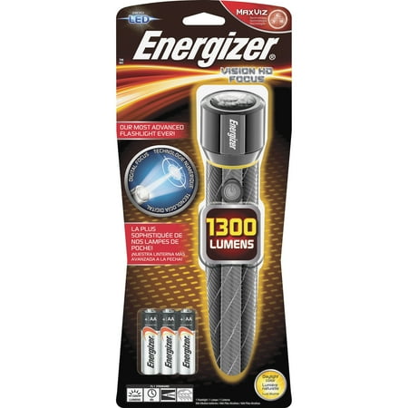 Energizer Vision HD Extra Performance Metal Flashlight with Digital