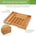 thumbnail image 3 of Organizador de cajones Purawood Bamboo expandible, paquete de 2, 3 of 4