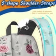 thumbnail image 5 of Pioneer Flower Floral Print Pattern 17" School Backpacks for Teens,Waterproof Oxford Fabric,S-Shape Padded Straps for School,Travel,Hiking,Camping, 5 of 6