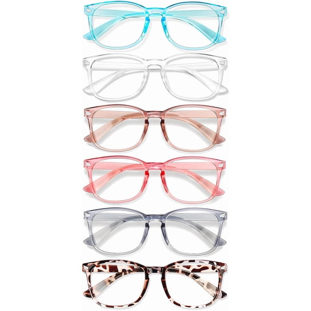Gafas de bloqueo de luz azul WINTOO para mujer y hombre, 6 pares