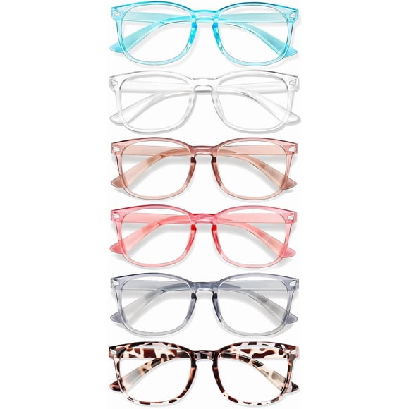 Gafas de bloqueo de luz azul WINTOO para mujer y hombre, 6 pares