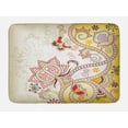 thumbnail image 1 of Floral Bath Mat, Asian Oriental Flower Ornaments Pattern Curvy Swirled Abstract Design Colorful Art, Non-Slip Plush Mat Bathroom Kitchen Laundry Room Decor, 29.5 X 17.5 Inches, Multicolor, Ambesonne, 1 of 2