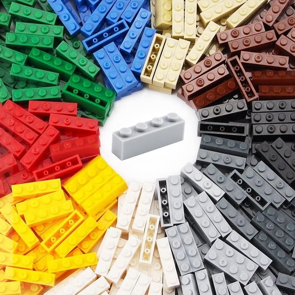 360 Pieces 1x4 Bricks Classic Parts Building Creative Play Blocks Set Toy Compatible with 3010 3066 Major Brick Brands (Multicolored)