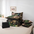 thumbnail image 6 of jejeloiu Wild Peacock 7-Piece Twin Bedding Sets,Zoo Animal Bedding Comforter Set,Gold Damask Flowers Sheet Sets For Men Women,Breathable Home Decor Reversible, 6 of 8