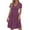 D-Purple, variant on Dresses for Women Deep V Neck Short Sleeve Summer Sundress Midi Party dress with Pocket