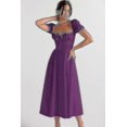 thumbnail image 1 of Women Floral Boho Midi Bustier Dress Ladies Carmen Print Sundress Summer Beach Swing Dresses, 1 of 4