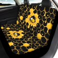 thumbnail image 4 of Uourmeti Car Seat Covers Full Set Fashion Polyester, Compatible with SUV Seats Front Seats, for Cars Trucks, Honeycomb Bee Print, 4 of 10