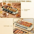 thumbnail image 3 of SUSLAS Electric Indoor Grill & Griddle, 1800W Smokeless Design with 4 Removable Nonstick Plates, Dishwasher Safe, Adjustable Temperature Control for Indoor Cooking, 3 of 10