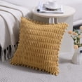 thumbnail image 2 of 2 paquetes de fundas de almohada decorativas de 18 x 18 pulgadas con pompones para sofá, cama, sala de estar, decoración del hogar estilo bohemio de granja, 2 of 4
