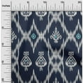 thumbnail image 1 of oneOone Cotton Cambric Fabric Geometric Ikat Decor Fabric Printed BTY 56 Inch Wide, 1 of 4