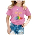 thumbnail image 2 of Tween Girl's 2024 Paris Graphic Tees Short Sleeved Round Neck Summer T-Shirt, 2 of 4
