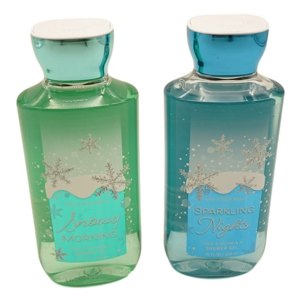 Bath and Body Works 2 Pack Snowy Morning and Sparkling Nights Shower